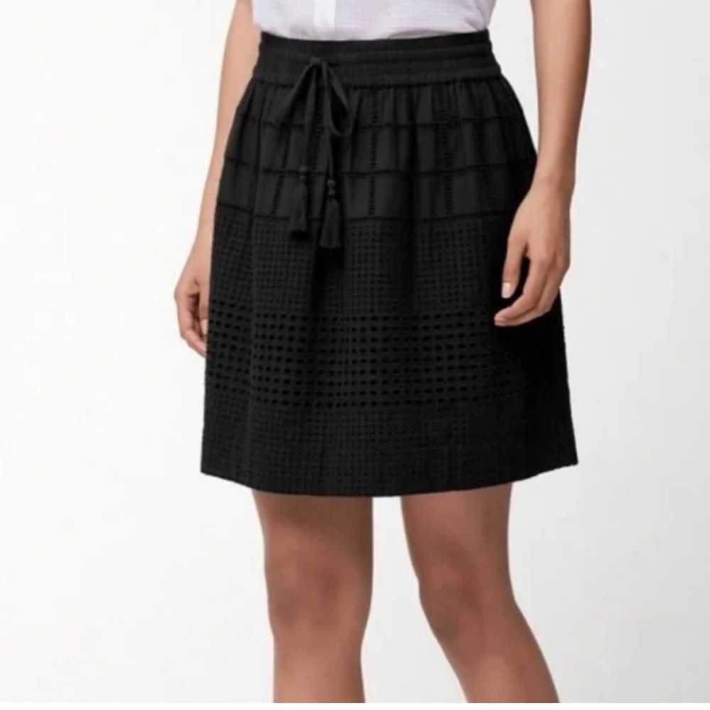 Tommy Bahama Daphne Eyelet Skirt Black Small/Petite - Picture 2 of 15